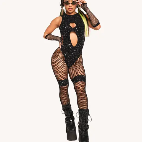 Rhinestone Brat Jumpsuit
