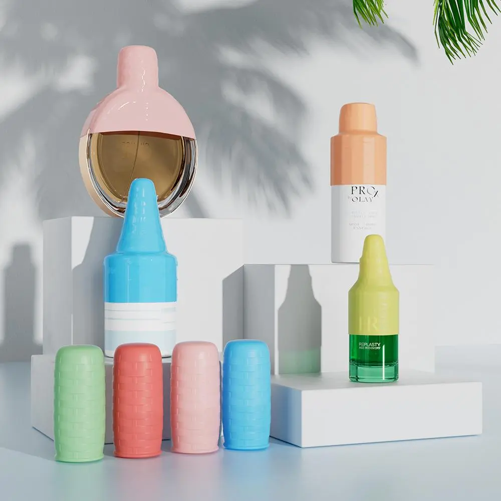 Silicone Perfume Bottle Cover, 8 Counts/set Portable Leak-proof