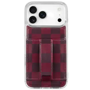 Walli Cases Cozy Check Phone Case with Wallet and Finger Strap