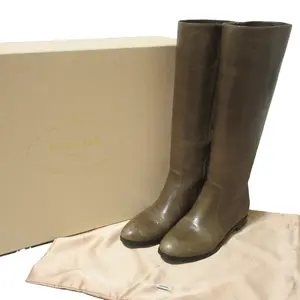 Pre-owned PRADA Calfskin Small Leather Goods Leather Long Boots
