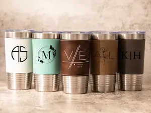 Personalized Leather Tumbler, 20oz Insulated Cup, Birthday or Housewarming Gift for Him or Her, Engraved Leather Travel Tumbler, Custom Engraved Tumbler, Housewarming Gifts, Gift For Sister, 20 Oz Tumbler, Gift For Him, Birthday Gifts