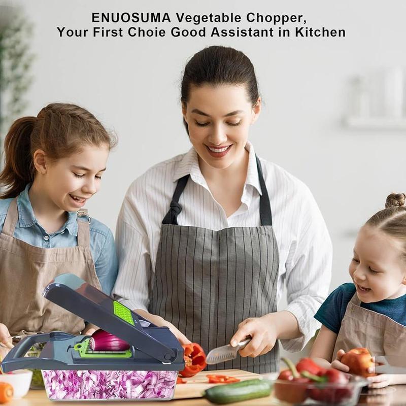 14 in 1 Multifunctional Vegetable Chopper with Blades for Efficient Cutting and Chopping Kitchen Accessories Utensils