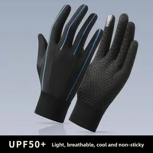 Summer cycling gloves for outdoor fishing, sports, fitness, non-slip, touch screen, fingerless, driving, sun protection, and wear-resistant gloves