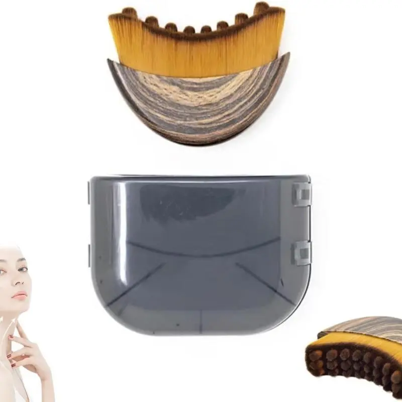 Wooden Face Lymphatic Drainage Brush with gentle bristles. Reduces facial edema, lifts skin and defines jawline. A practical tool for home beauty care Lymphatic Drainage Tools