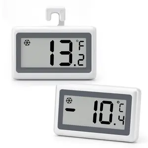 2 Pack Digital Refrigerator Thermometer, Fridge Freezer Thermometer with Large LCD Display, Magnetic Temperature Gauge with ℃/℉ Switch for Kitchen Home Room