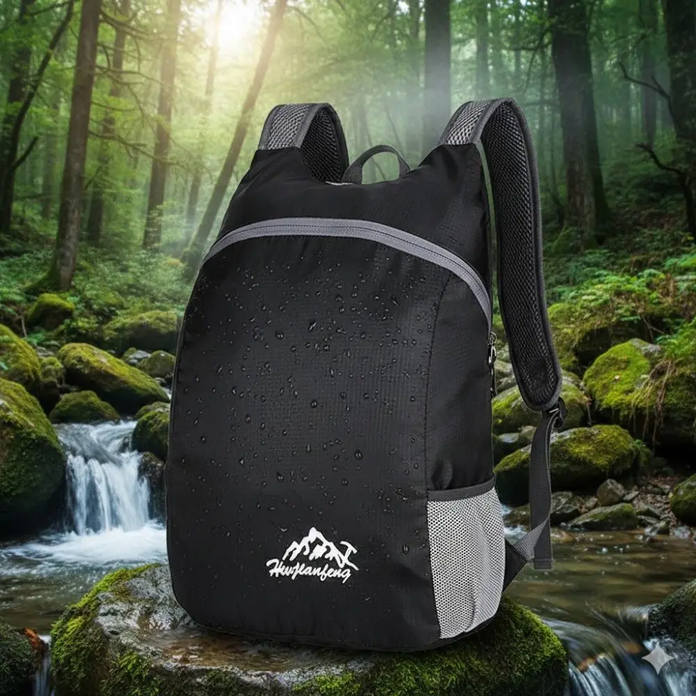 Ultralight Waterproof Backpack, Durable Backpack: Breathable Straps, Compact Storage, Tear-Resistant Protection, Multi-Pocket Organization, External Lash Points, Ventilated Back. Ideal for Hiking, Camping & Outdoor Adventures. Essential Travel Gear