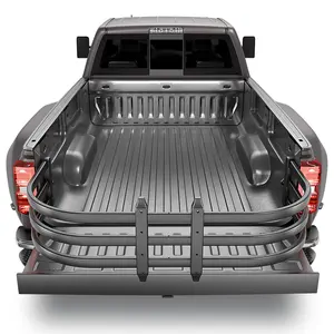 Truck Bed Extender, Aluminum Retractable Tailgate Extender, 49"-61" Adjustable Length, Drill Required, Fits for Toyota Tacoma, Nissan Frontier, Chevy Colorado, GMC Canyon, Maverick, Santa Cruz