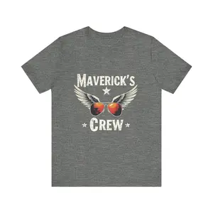 Maverick's Crew Short Sleeve Tee, Unisex T-Shirt, Cool Crew Shirt, Summer Wardrobe Essential, Gift for Friends