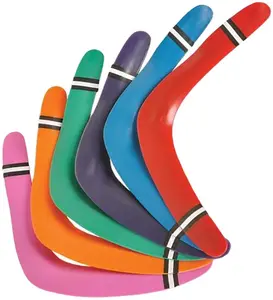 Boomerangs, Set of 2, Classic Returning Boomerangs in a Bright Assortment of Colors, Fun Outdoor Toys for Camping, Backyard, Picnic, Best Gift Idea for Boys and Girls