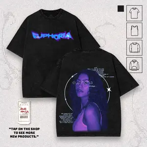 Euphoria Zendaya Unisex Graphic T-Shirt, TankTop, Hoodies, Sweatshirt Premium Cotton Retro 90s Style Pre-Washed Menswear Streetwear American Tees Soft Durable S-5XL