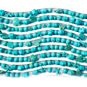L1431]Crystal Turquoise Island DIY tools set DIY Beads charms