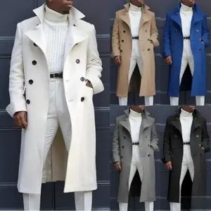 Ebb Supply 2025 Autumn Winter New Men's Fashion Coat British Baggy Coat Mid-Length Trench Coat Casual Daily Comfortable