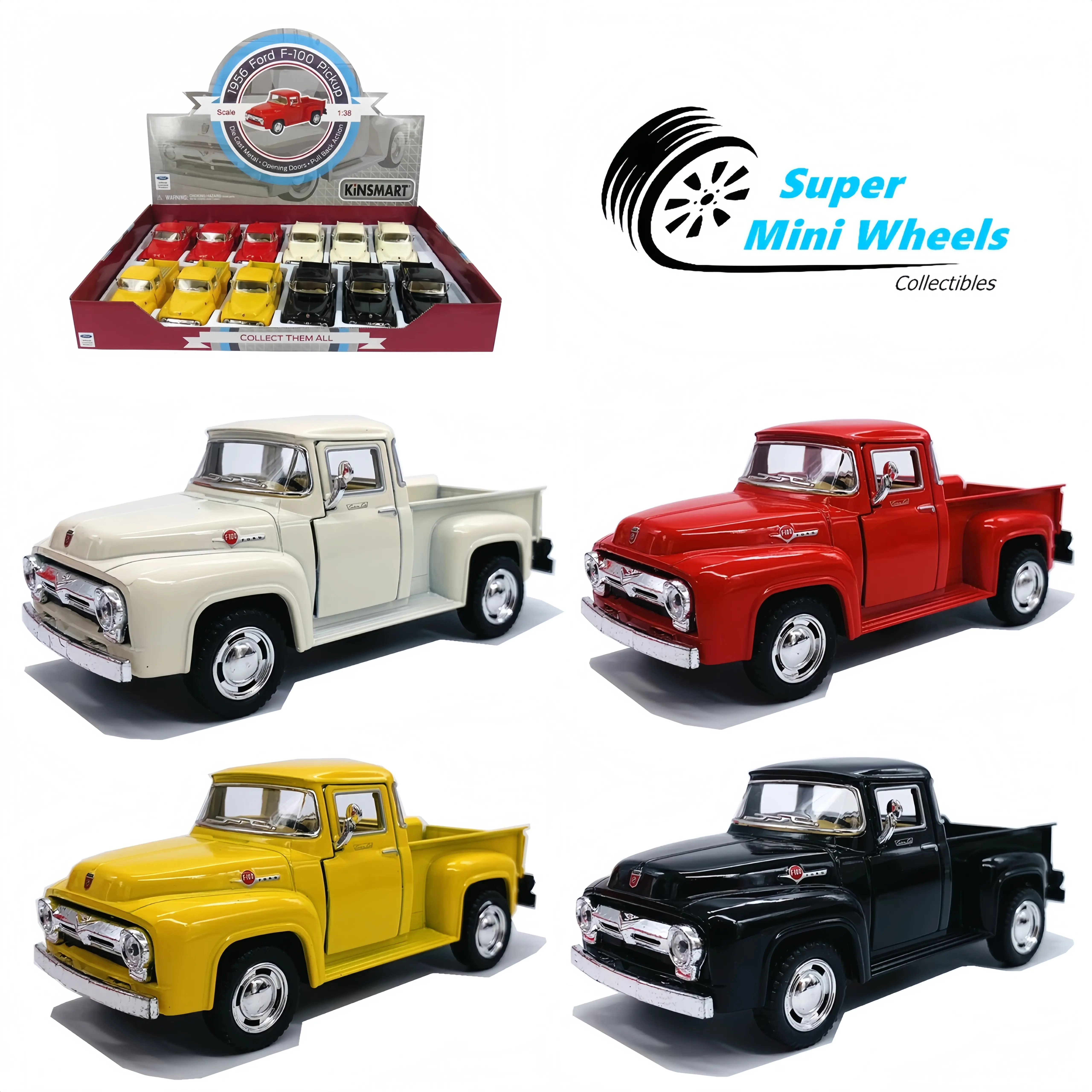 Kinsmart 1:36 1956 Ford F-100 Pickup - 5" Diecast Car