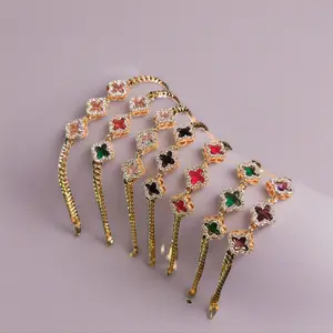 Loveden Multi Three Clover Bracelet For Women Hypoallergenic 18K Gold Plated Daily Wear Charm Jewelry Accessories Valentine's  Birthday Gifts