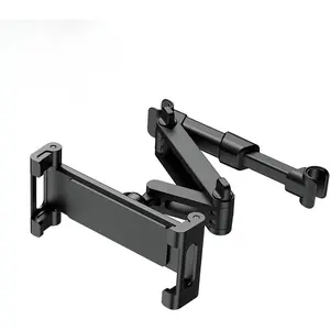 Car Tablet Holder Headrest Mount for iPad Phone 5.3 to 12.9 Inch 360 Rotation Adjustable Backseat Holder Black 1 Pack