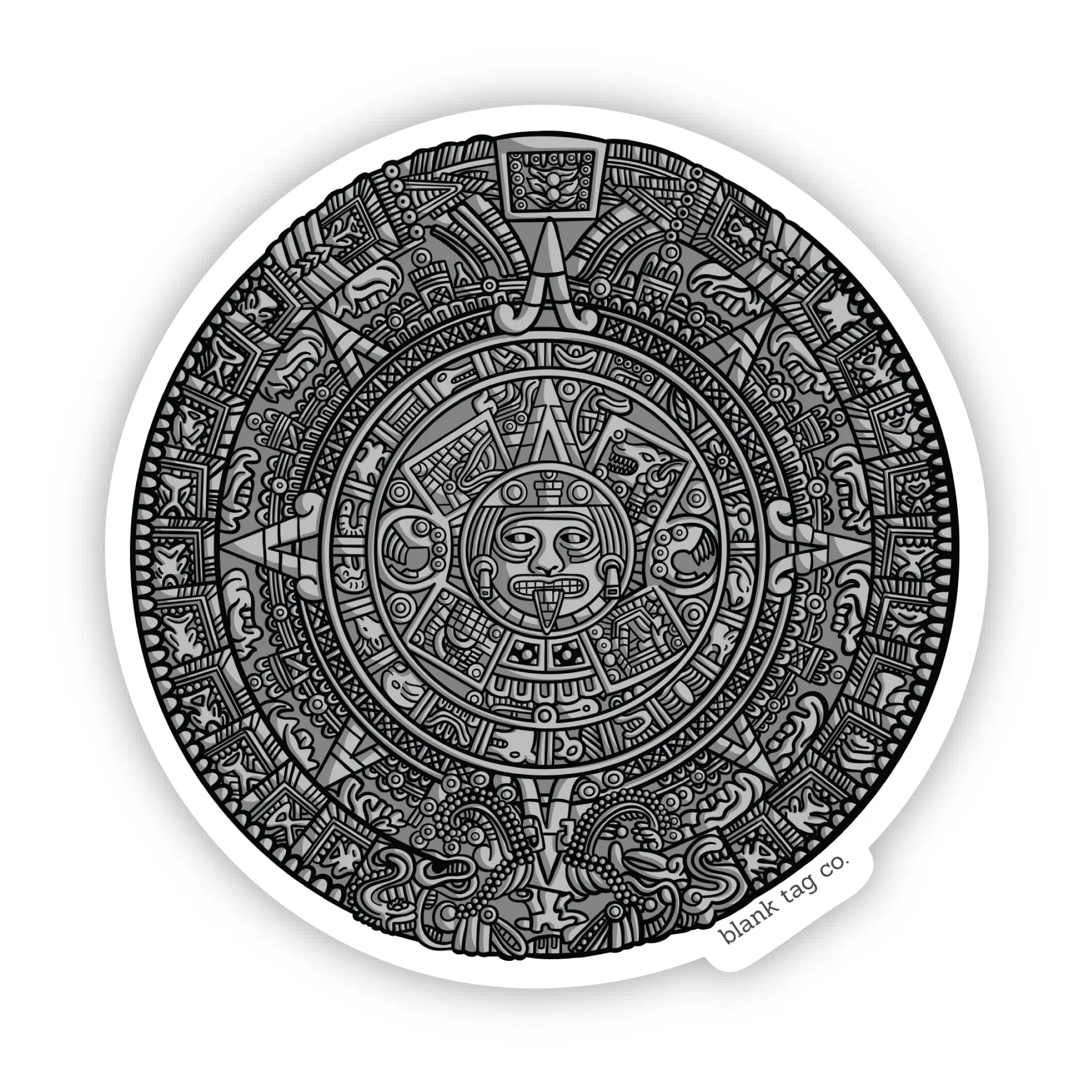Blank Tag Co.® Waterproof Sticker - Aztec Calendar