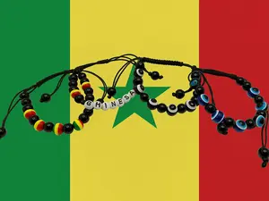 Handmade Beaded Adjustable Bracelets of Senegal West Africa Authentic Jewelry