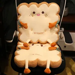 Toast Office Square Cushion Plush - Soft-Filled Pillow Home Decor Accent, Bedroom Cushion Mother's Day Gift, Birthday Present