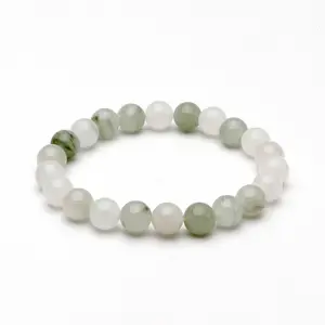 Natural Tianshan Jade Wood Element Boost Bracelet Taoist Energy Nourishment, Men Left Women Right