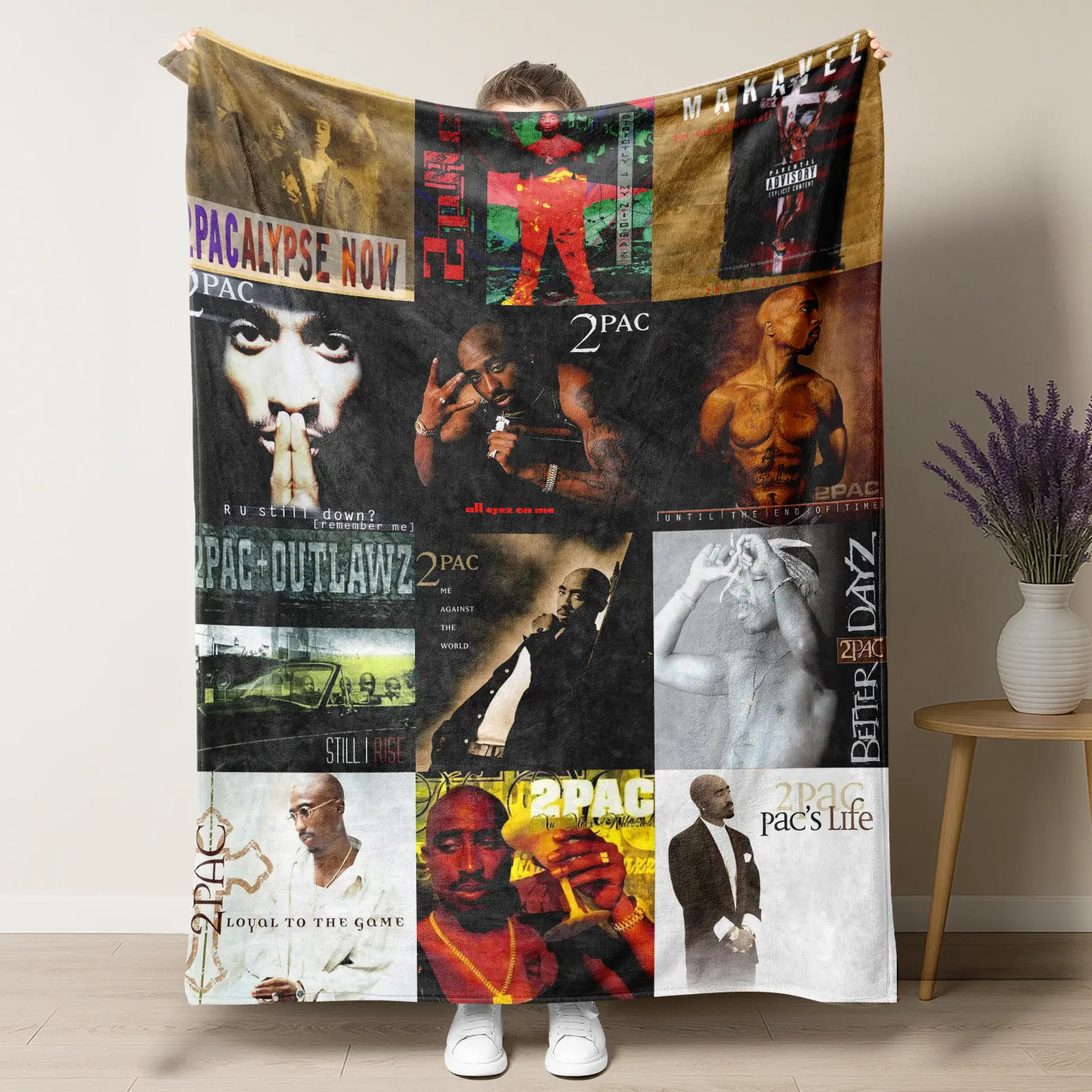 Gothic Occult Symbol Blanket – Mystical Lyric & Dark Aesthetic Design, Soft Plush Fleece Throw, Perfect for Alternative Music Fans, Cozy Couch/Bed Decor & Unique Gift for Dark Art Enthusiasts