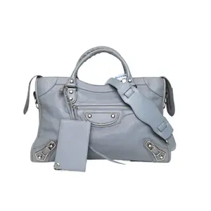 Pre-owned Balenciaga 【Alea】CLASSIC CITY Motorcycle Bag Medium 38 Blue