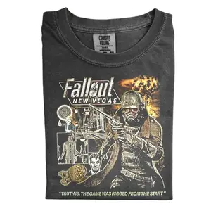 Fallout New Vegas Vintage Shirt, NCR Ranger Graphic Tee, Post Apocalyptic RPG Game Shirt, Retro Gamer T-Shirt, Comfort Colors Tee, Gift for Men, Gift for Women, Crew Neck T-shirt, Trending T-shirt