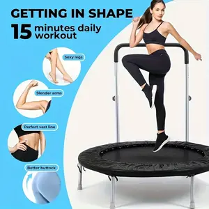 [Quiet Bungee Jump] Stable & Quiet Rebound Bed Bungee Jump |   40"/48" Mini Bungee Jumper With Adjustable Foam Handle, Durable Cupro Frame, Stainless Steel, Suitable For Indoor And Outdoor Workouts