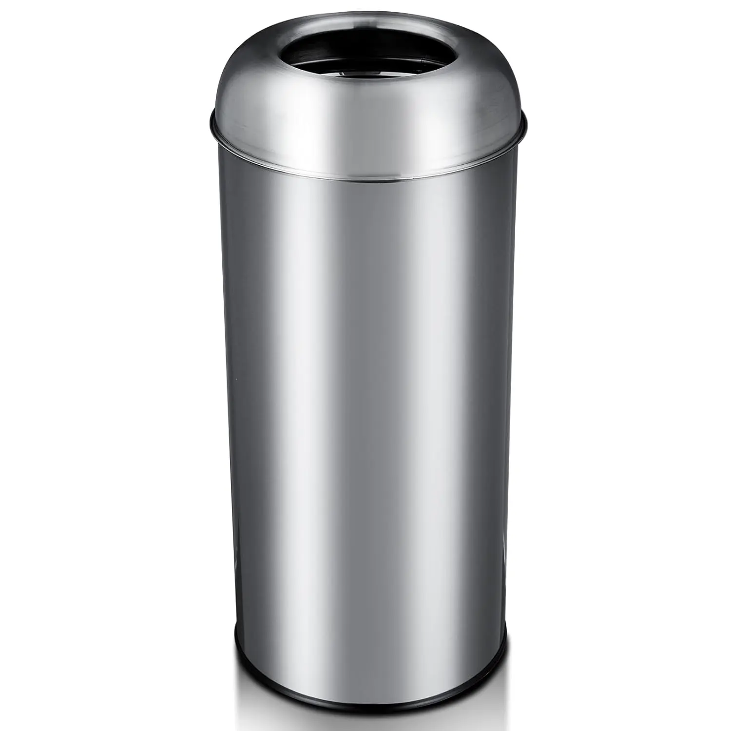 17 Gal / 65L Open Top Trash Can Commercial Grade Heavy Duty Tall Commercial Trash Can Brushed Stainless Steel for Outdoor | Kitchen Waste Bins for Home, Office, Restaurant, Restroom Matte