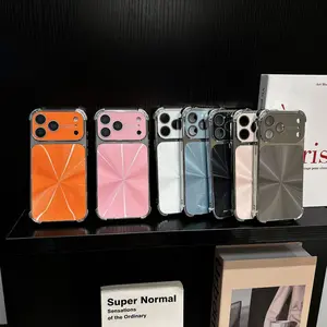 Compatible with for iPhone 17 Pro Max/16 Pro/15 Pro Max/14/13 Cd-patterned electroplated shockproof phone case- HN1218-5