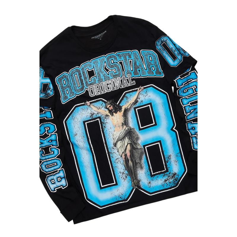 Fields Black/Royal Double Layer T-Shirt/Baggy Pant Set