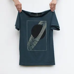 Rings of SATURN T-shirt Black Aqua, Astronomy Gifts for Men or Women, Hubble Telescope Tshirt, Galaxy Planet Print, Clothing for Dad