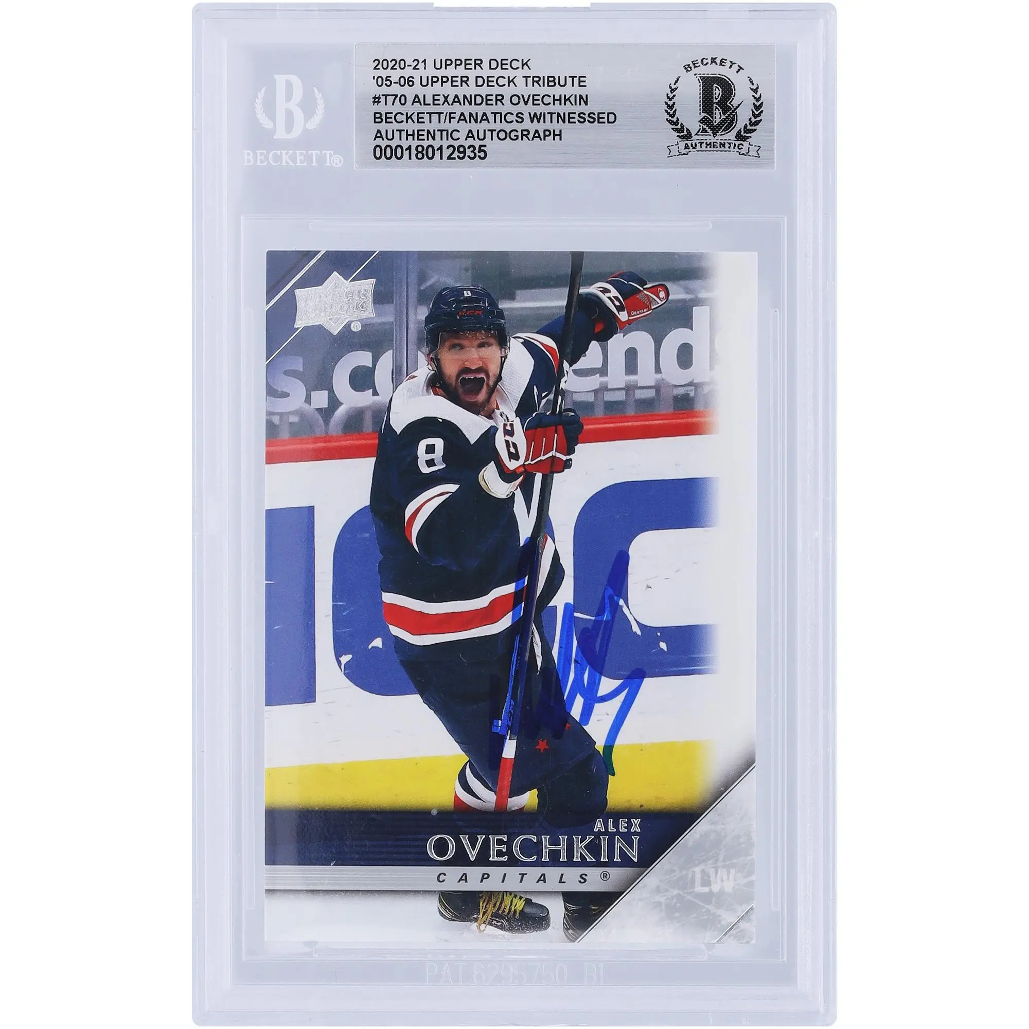 Alexander Ovechkin Washington Capitals Autographed 2020-21 Upper Deck Extended Series 05-06 Upper Deck Tribute #T-70 Beckett Fanatics Witnessed Authenticated Card - Fanatics Authentic Certified