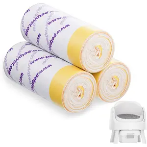 11 Replacement  Liners Drawstring Design Extra Thick Heavy Duty 23.62x11.81 60 Pack for Easy Cleanup & Leak Resistance Semi-Enclosed Foldable Cat Litter Box