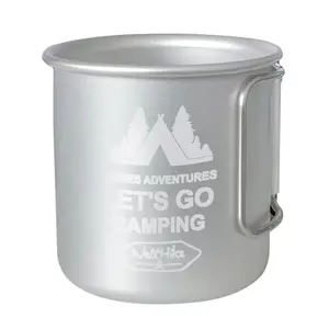 300ML Camping Mug Aluminium Alloy Folding Cup Nature Hike Mug Ultra-Light Camping Travel Water Cup Outdoor Camping Cookware VKTECH