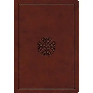 ESV Journaling Bible, Interleaved Edition (Trutone, Mahogany, Mosaic Cross Design) -- , Leather / Fine Binding
