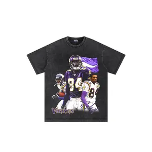 Women's THE DRIZZLED Randy Moss Legend Streetwear T-Shirt, Loose Round Neck Short-Sleeve, Comfortable Fabric