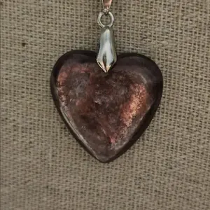 Natural Purple Mica Lepidolite Crystal Pendant & Cord Necklace  Valentines Day Anniversary Birthday