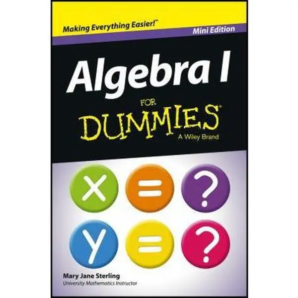 USED-Algebra 1 for Dummies by Mary Jane Sterling (Paperback)