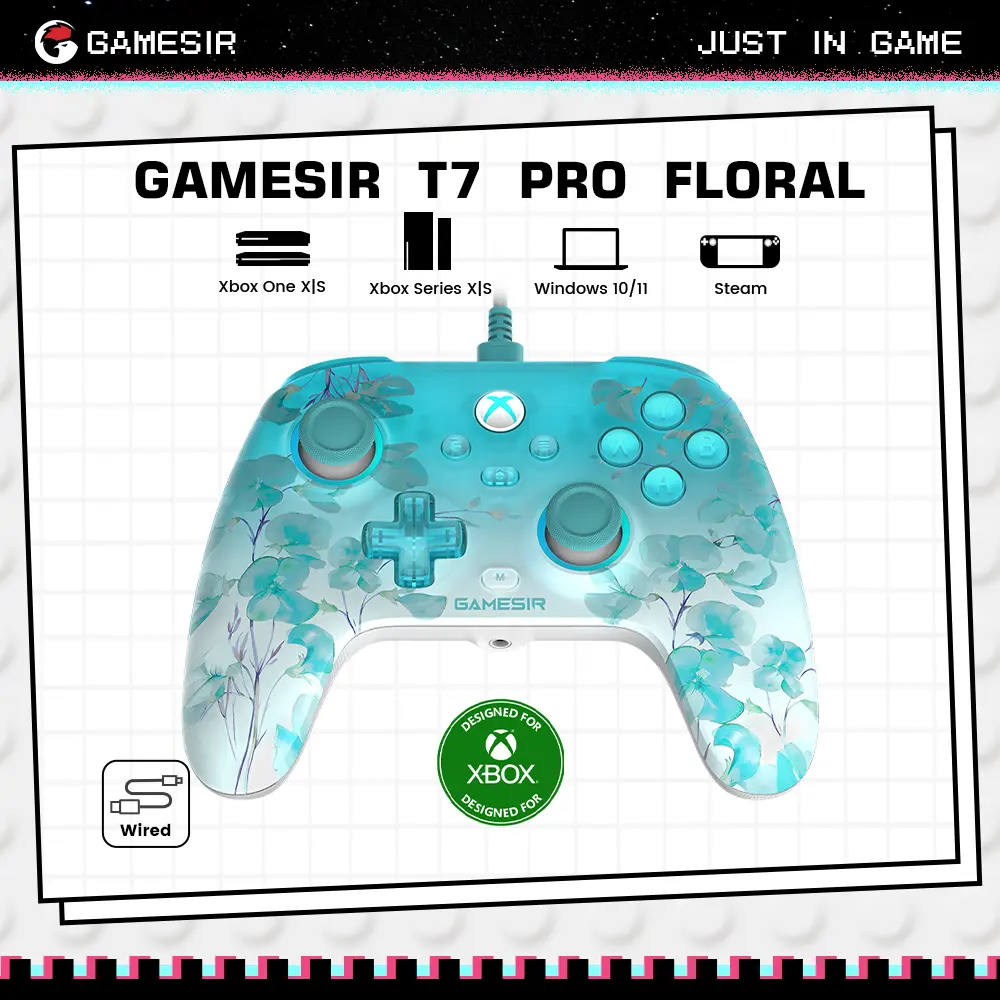 GameSir T7 Pro Floral Wired Controller for XBOX