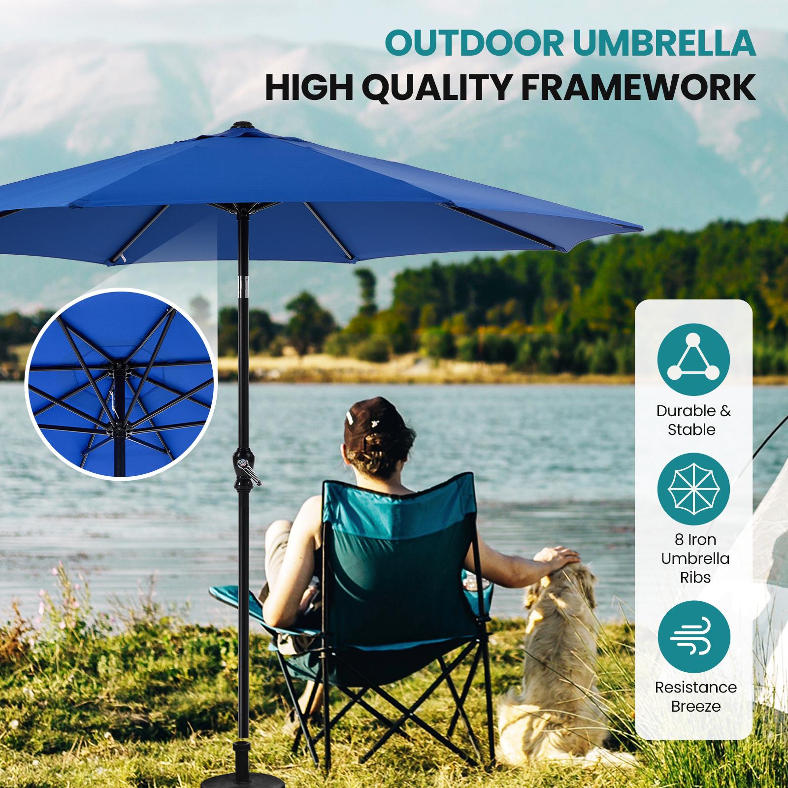 9ft Patio Umbrella Replacement Canopy Market Umbrella Top Outdoor Umbrella Canopy with 8 Ribs 9 Feet Patio Umbrella Replacement Canopy for 8 Ribs, Market Umbrella Top, Yard Table Umbrella Top Cover,Universal Strong and Thick Umbrella Canopy