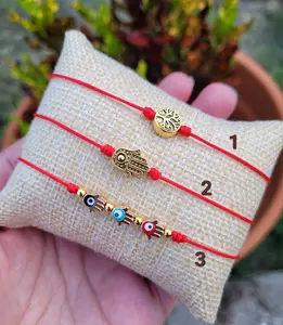 Pulsera hilo rojo para la protección/ Red thread bracelet for protection Trendy Stack Bangle Witchy Jewelry