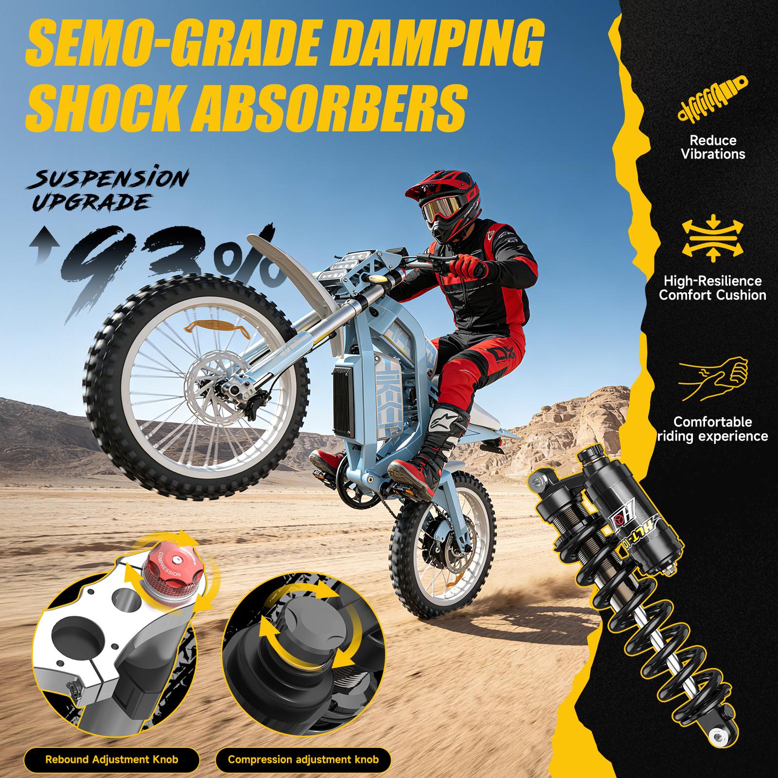 HiKeep MA-D All-Terrain Electric Mountain Bike for Adults, 5000W High Torque Power, 110 Miles Long Range, 19" Fat Tires Off-Road E-Bike with App & NFC Control