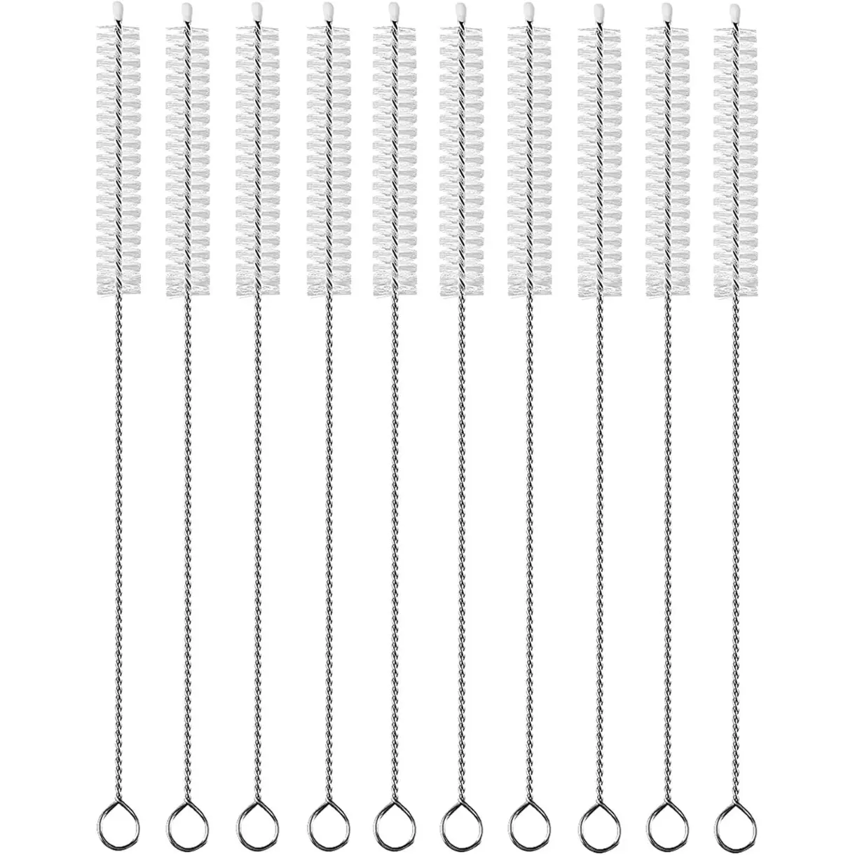 Straw Cleaner Brush Extend 12 inch, Extra Wide 12mm diam Pipe Cleaners, Extra Long Straw Brush for Sippy Cup, Water Bottle and Tubes, Drinking Straw Cleaning Brush Set 10 Pack