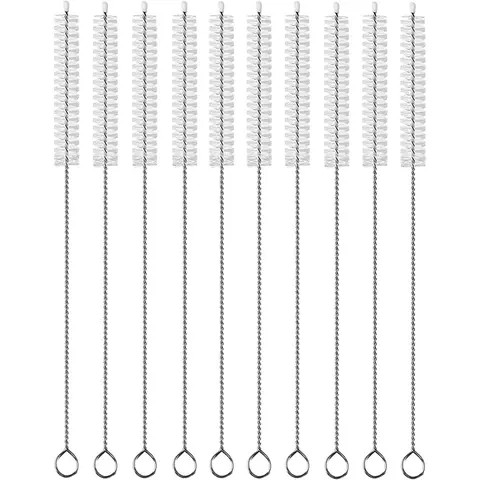 Straw Cleaner Brush Extend 12 inch, Extra Wide 12mm diam Pipe Cleaners, Extra Long Straw Brush for Sippy Cup, Water Bottle and Tubes, Drinking Straw Cleaning Brush Set 10 Pack
