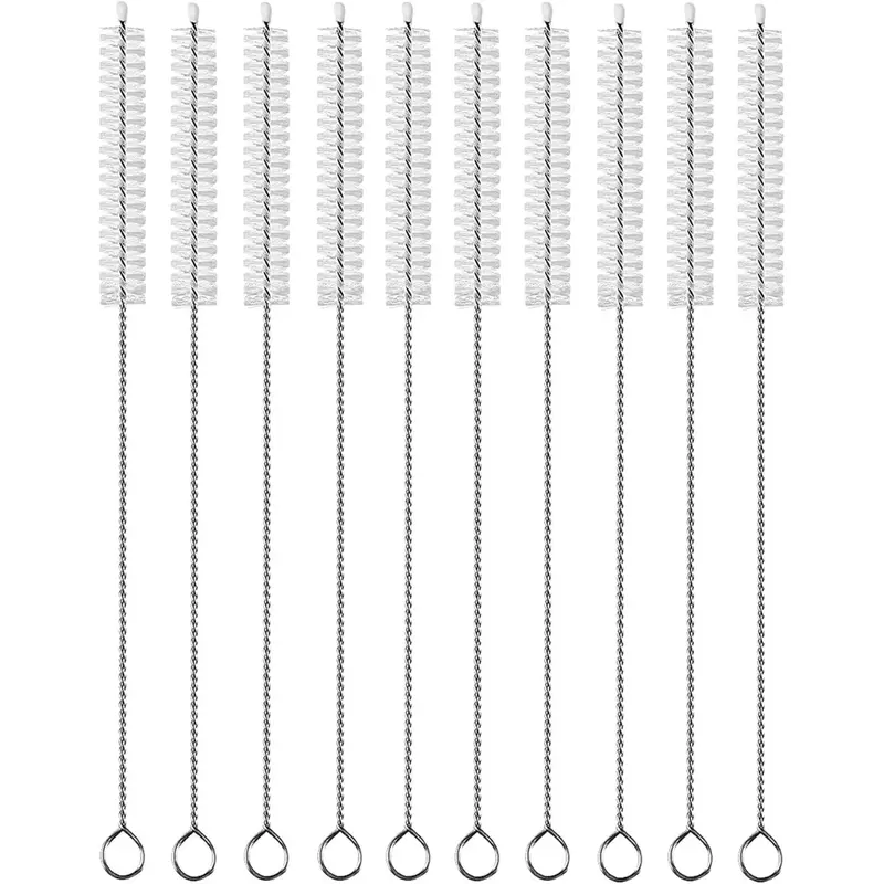 Straw Cleaner Brush Extend 12 inch, Extra Wide 12mm diam Pipe Cleaners, Extra Long Straw Brush for Sippy Cup, Water Bottle and Tubes, Drinking Straw Cleaning Brush Set 10 Pack