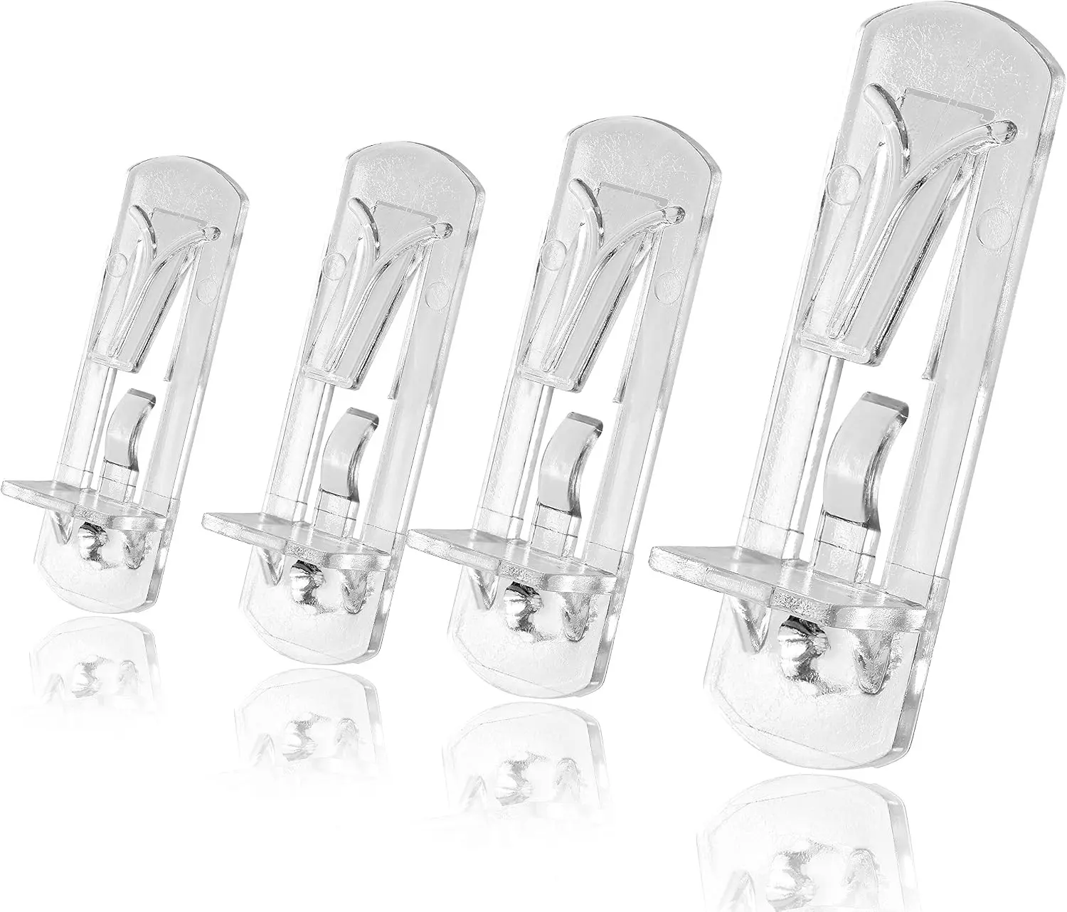 30pcs Plastic Locking Shelf Pins, Cabinet Shelf Clips Plastic Shelf Holders Pegs, Clear Shelf Bracket, 6.9mm Peg x 5/8" Thick Shelf