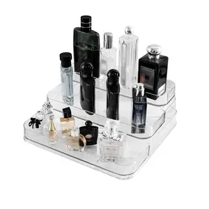 Three-Layer Acrylic Display Rack, Transparent Perfume Storage, Cake Stand, Dessert Table Display, Skincare Organizer, Collectibles Showcase