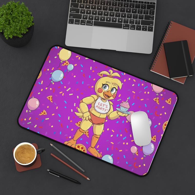 Toy Chica Five Nights at Freddy's Fan Art Print - Kawaii Horror Wall Art - Gamer Room Decor Poster - FNAF Animatronic Illustration