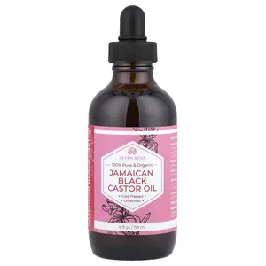 Leven Rose 100% Pure & Organic Jamaican Black Castor Oil, 4 fl oz (118 ml)