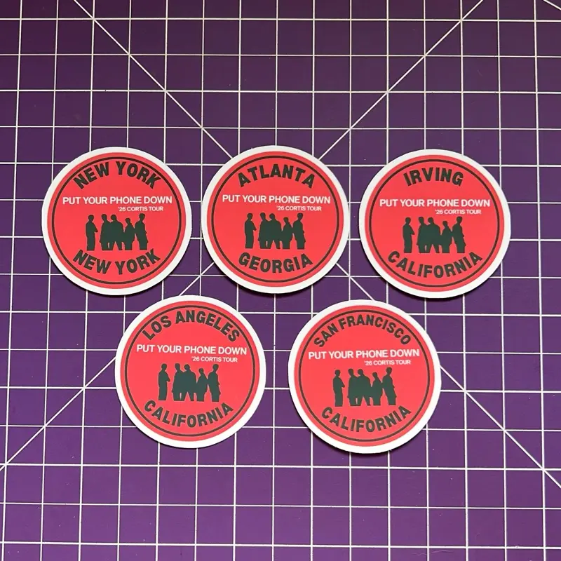 Put Your Phone Down City Sticker Packs - Pack of 10, 2 Inch, Matte